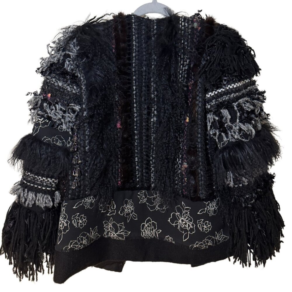 Zaharoff Women's Jacket with Fur Stripes and embellishments - Picture 4 of 6